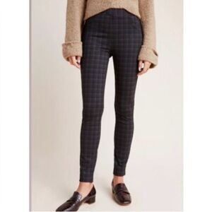Sanctuary Runway Leggings Brown Grey Plaid Skinny Pants